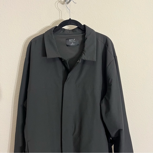 BYLT men’s district jacket black stretch classic size XL snap button up - Picture 8 of 16